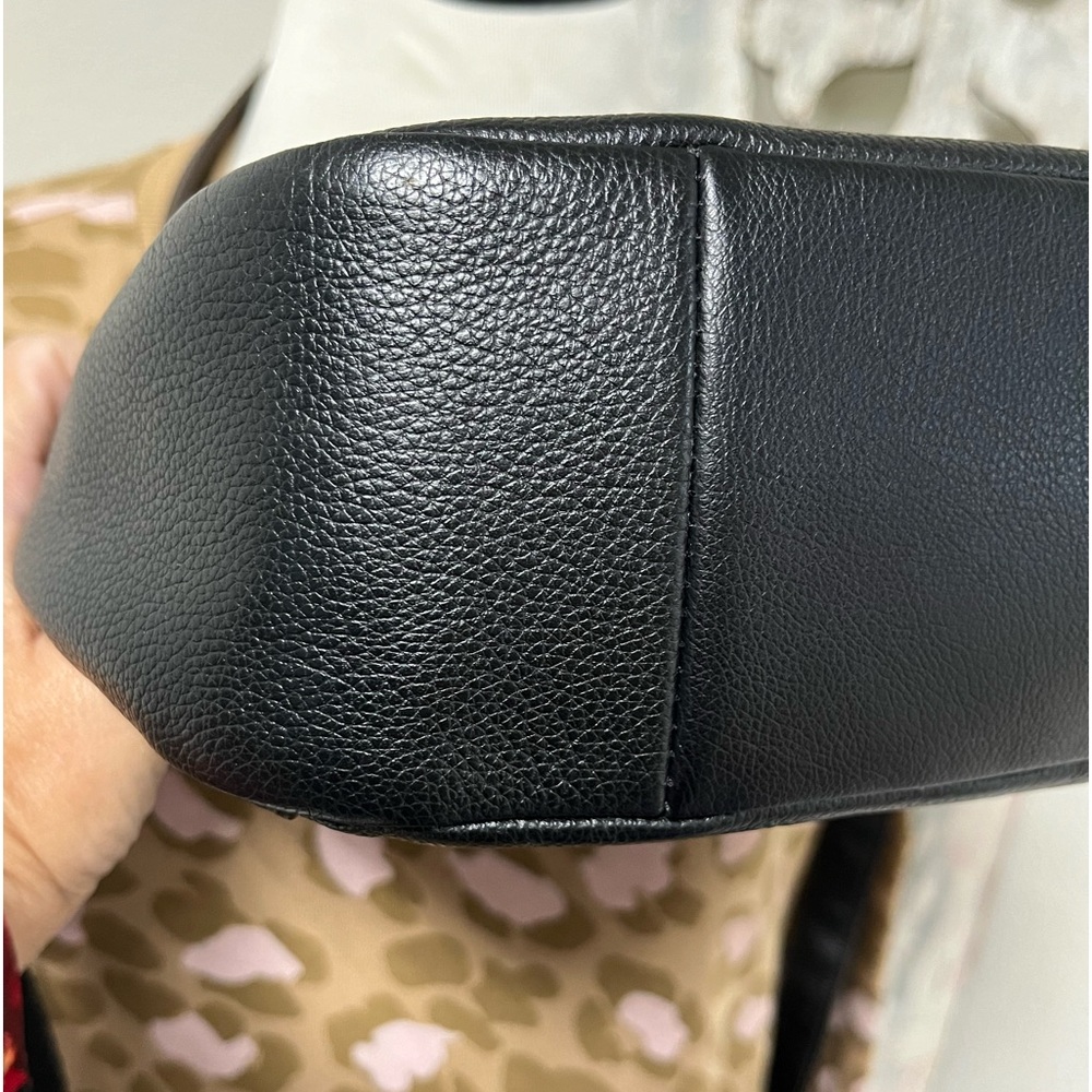 Fossil Black Leather Cross body Bag Purse - Picture 10 of 16